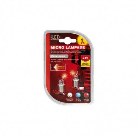 LAMPA Blister 2 lámparas bombillas T4W 1 LED 24V BA9S LAM98322