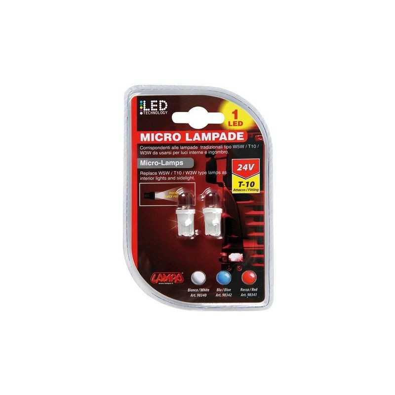 LAMPA Blister 2 lámparas bombillas W5W LED 24V W2 2X9 5D LAM98340
