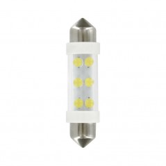 LAMPA Blister 2 lamps white bulbs 11X41 MM 6 LED SILURO 24V SV8 5-8 LAM98349