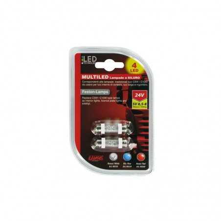 LAMPA Blister 2 lámparas bombillas LED SILURO 24V SV8 5-8 LAM98358