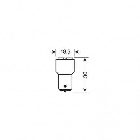 LAMPA Lámpara bombilla 3 chips P21W HYPER LED 24V 4SMD BA15S LAM98364