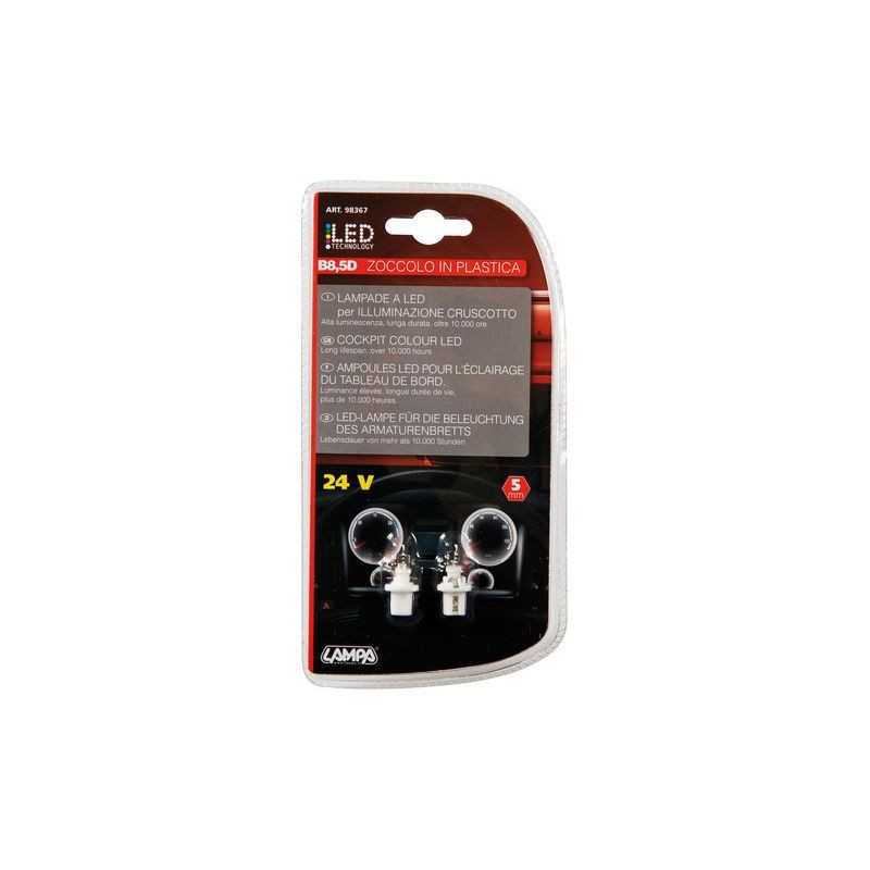LAMPA Blister 2 lámparas bombillas para iluminación interior de coche RA LED 24V B8 5D LAM98367
