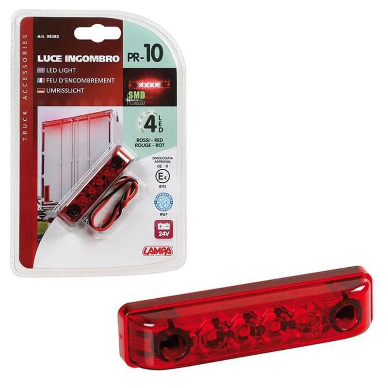 LAMPA Luz de galibo impermeable homologada 4 LED 24V LAM98383