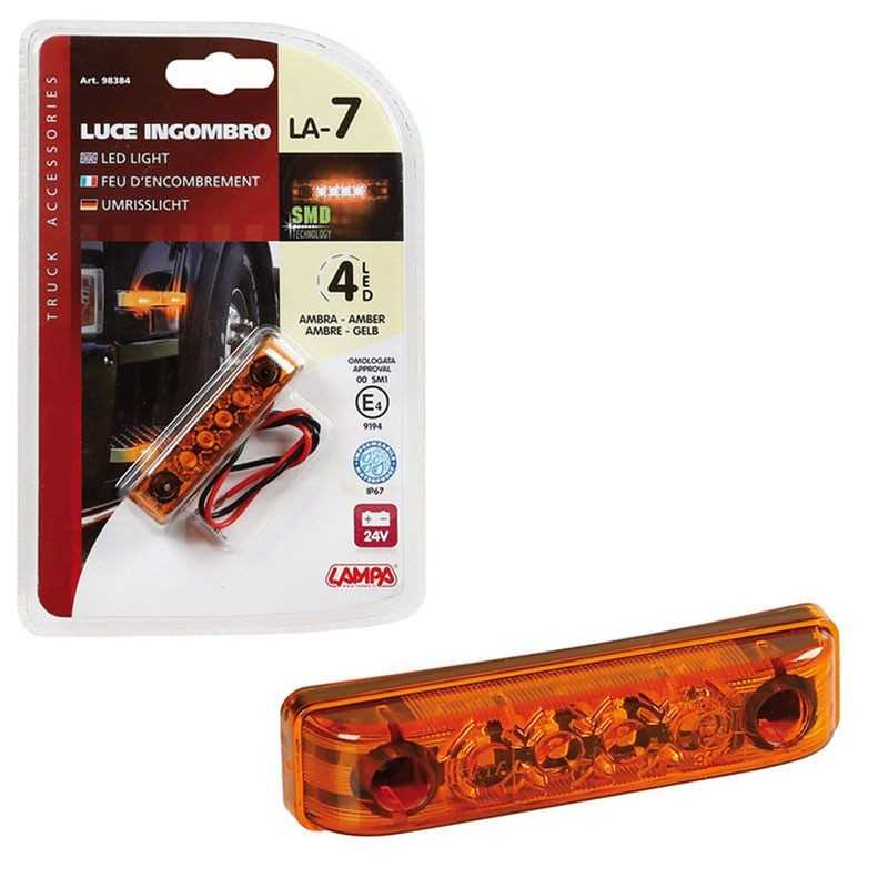 LAMPA Luz de galibo impermeable homologada 4 LED 24V LAM98384