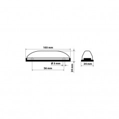 LAMPA Luz de galibo 4 LED 24 V LAM98457