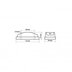 LAMPA Luz de galibo lateral ovalada 2 LED 24V LAM98482