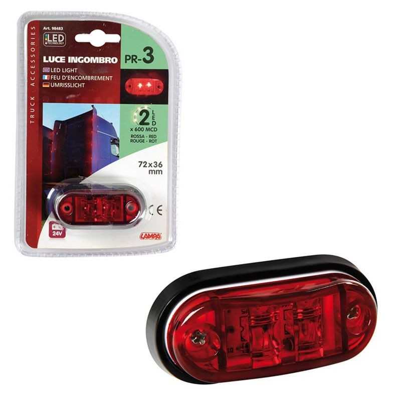LAMPA Luz de galibo trasera ovalada 2 LED 24V LAM98483
