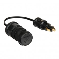 LAMPA Adaptador enchufe mechero con alargador STANDARD+DIN 12/24V 8A LAM39028