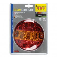 LAMPA Rear light 3 functions round approved for truck 14 LED 12/24V E LAM41529