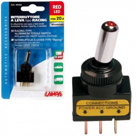 LAMPA Interruptor de palanca 3 terminales 12/24V 20A LAM45554