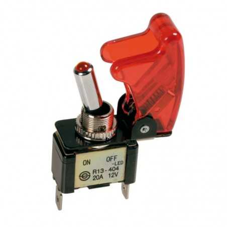 LAMPA Interruptor de palanca con seguro 2 terminales 12/24V 20A LAM45556