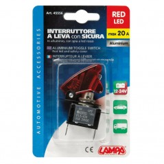 LAMPA Interruptor de palanca con seguro 2 terminales 12/24V 20A LAM45556