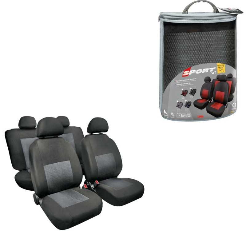 LAMPA Kit 8 fundas asiento deportivo poliester para coche LAM54988VAR