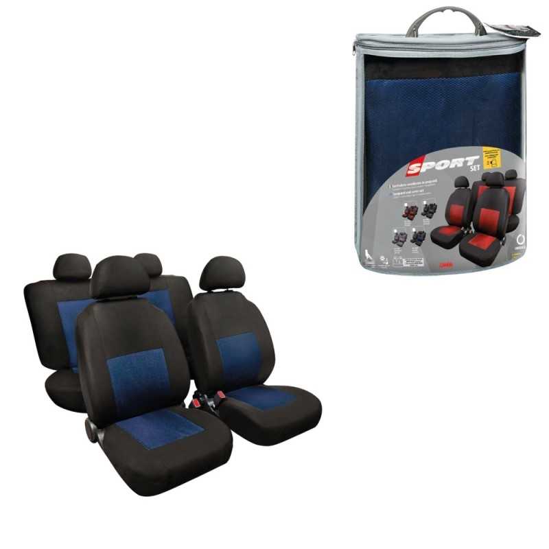LAMPA Kit 8 fundas asiento deportivo poliester para coche LAM54988VAR