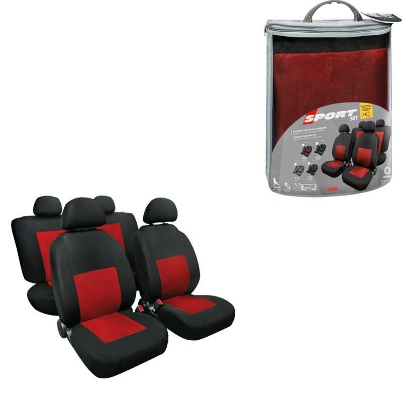 LAMPA Kit 8 fundas asiento deportivo poliester para coche LAM54988VAR