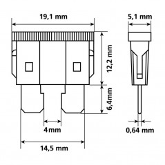LAMPA Blister 6 flat fuses LAM70070