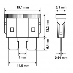 LAMPA Blister pack of 10 flat fuses LAM70080