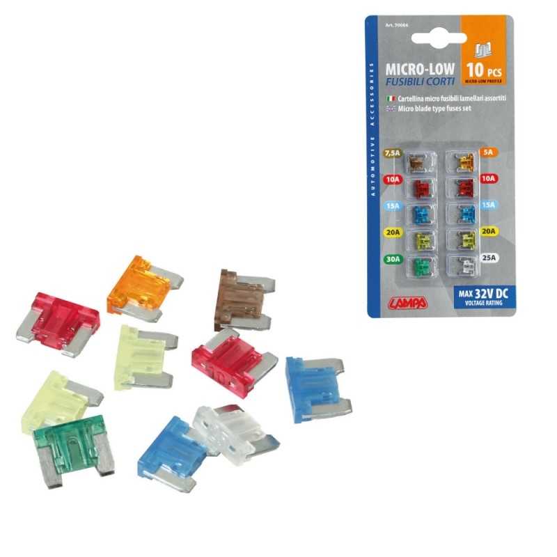 LAMPA Blister pack of 10 low profile flat fuses MICRO LAM70084