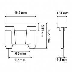 LAMPA Blister pack of 10 low profile flat fuses MICRO LAM70084
