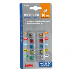 LAMPA Blister pack of 10 low profile flat fuses MICRO LAM70084