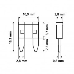 LAMPA Blister 10 fusibles plano mini LAM70085