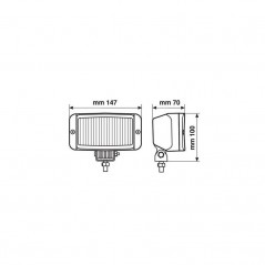 LAMPA Juego 2 faros luz auxiliar halógeno coche H3 12V 55W LAM72343