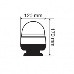 LAMPA Faro giratorio girofaro LED 12/24V LAM72997