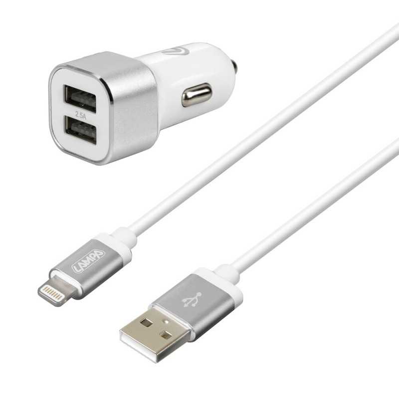 LAMPA Original charger for mobile phone 12V/24V IPHONE 5/6/7 8 PINS LAM38937