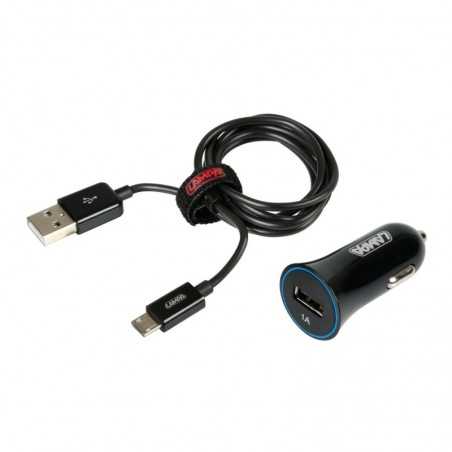LAMPA Cargador de mechero 2 en 1 MICRO USB 12/24V 1000 MA LAM38938