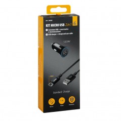 LAMPA 2 in 1 cigarette lighter charger MICRO USB 12/24V 1000 MA LAM38938