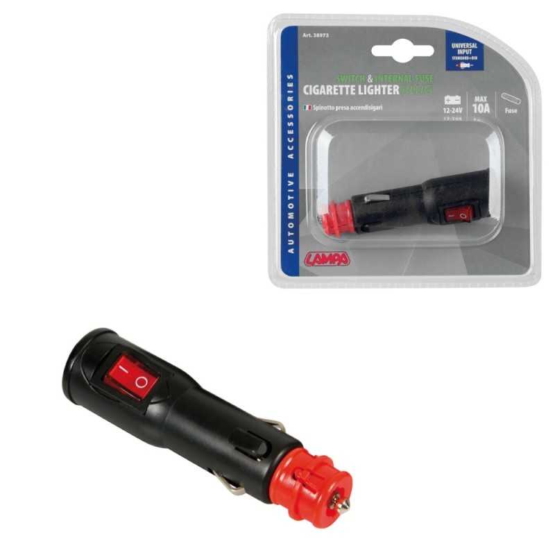 LAMPA Cigarette lighter switch on/off STANDARD DIN 12/24V 10A LAM38973