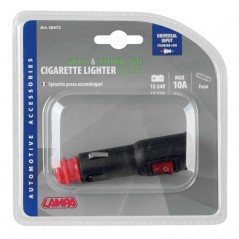 LAMPA Cigarette lighter switch on/off STANDARD DIN 12/24V 10A LAM38973