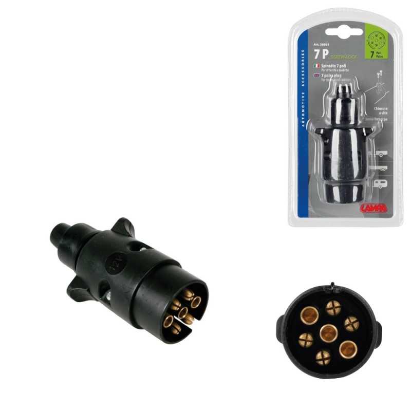 LAMPA 7-pole thread lock trailer plug connector LAM38981