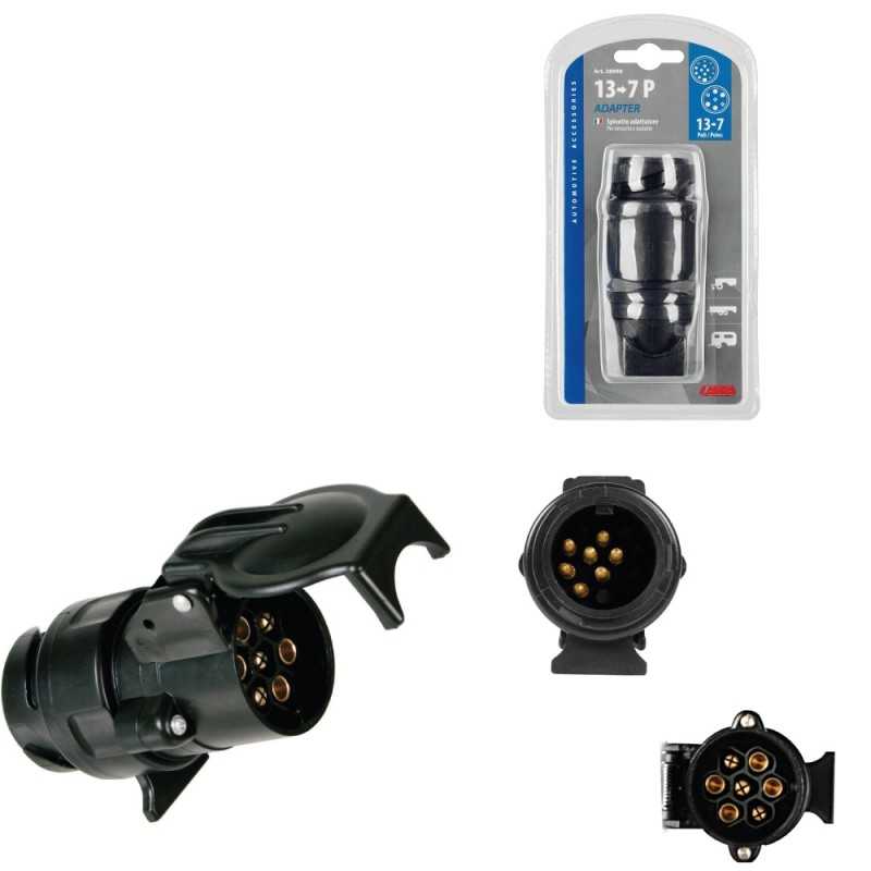 LAMPA Conector enchufe remolque adaptador polos 13 macho 7 hembra LAM38990