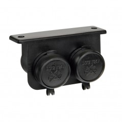 LAMPA Cigarette lighter plug 2 waterproof interior and exterior sockets EXT-4 15A 12/24V LAM39029
