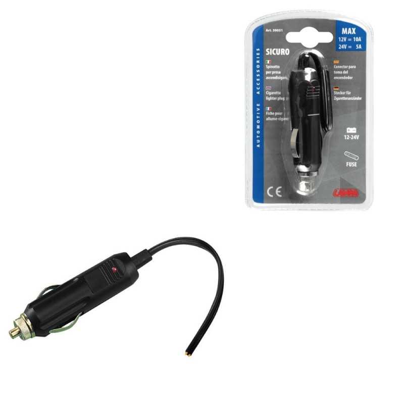 LAMPA Cigarette lighter indicator light LED SICURO MAX 10A 12/24V LAM39051