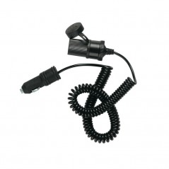 LAMPA Cigarette lighter plug with spiral extension 4 M LED 12/24V LAM39055