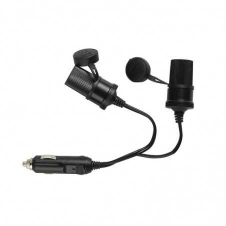 LAMPA Enchufe mechero 2 tomas con tapa 18 CM 12/24V LAM39056