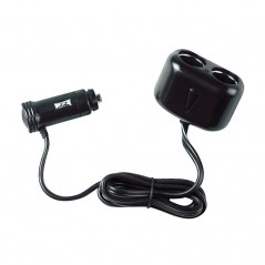 LAMPA Cigarette lighter plug 2 sockets PL2 LED 200 CM 10A 12/24V LAM39058