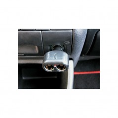 LAMPA Enchufe mechero gemelo 2 tomas luz LED 10A 12/24V LAM39062