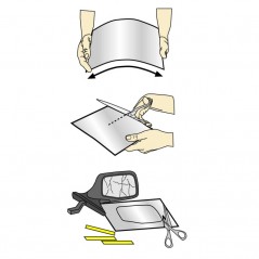LAMPA Espejo magico multiusos recortable moldeable EASY-FIT 178X254 MM LAM65558