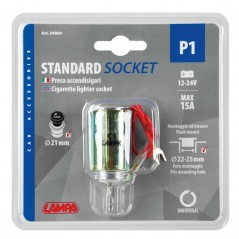 LAMPA Toma mechero STANDARD P1 12/24V Ø21 MM LAM39060
