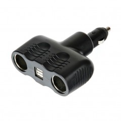 LAMPA Toma mechero doble + 2 puertos DUO-4 STANDARD USB 12/24V LAM39069