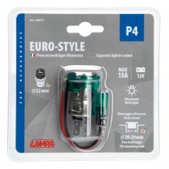 LAMPA European lighter socket with light P4 12V LAM39071