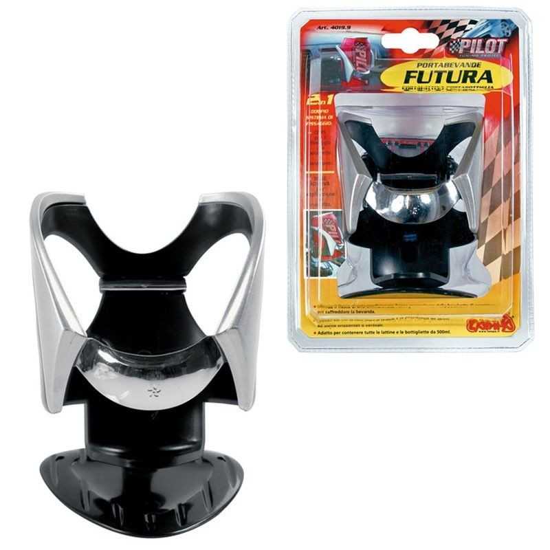 LAMPA Portalatas con adhesivo o clip para coche FUTURA LAM40199