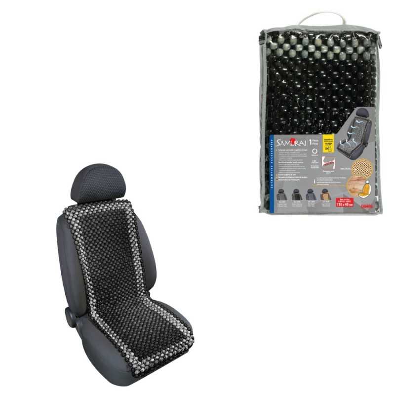 LAMPA Respaldo bolas madera cubre asiento SAMURAI LAM54498VAR