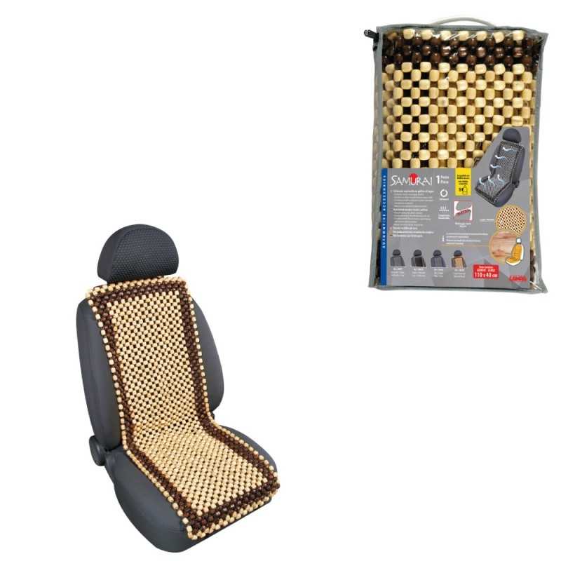 LAMPA Respaldo bolas madera cubre asiento SAMURAI LAM54498VAR