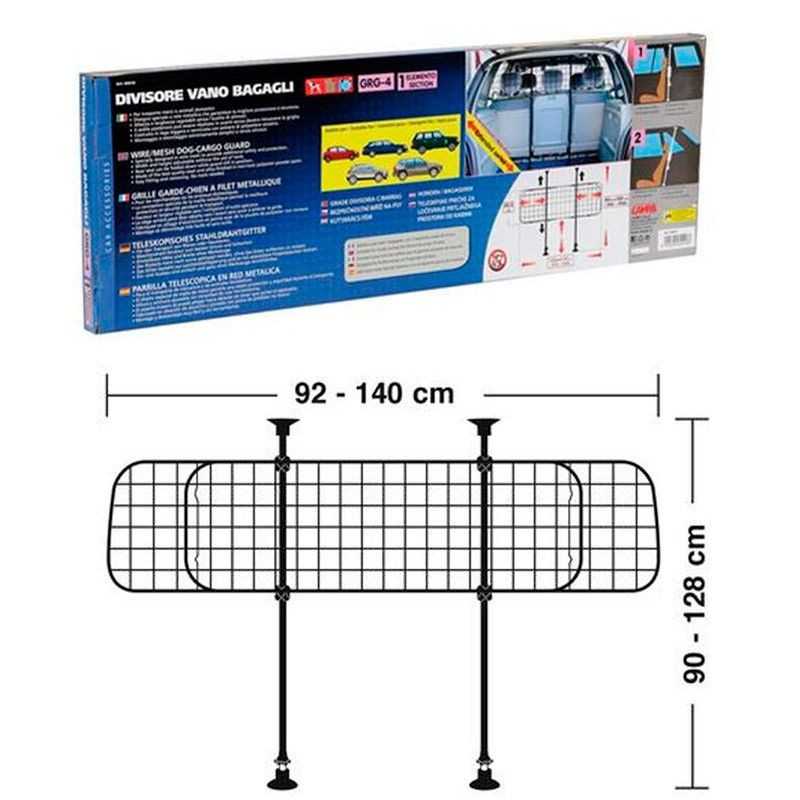 LAMPA Rejilla separa perros regulable para maletero LAM60416