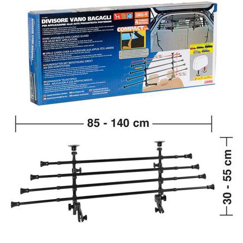 LAMPA Rejilla separa perros regulable para maletero LAM60426