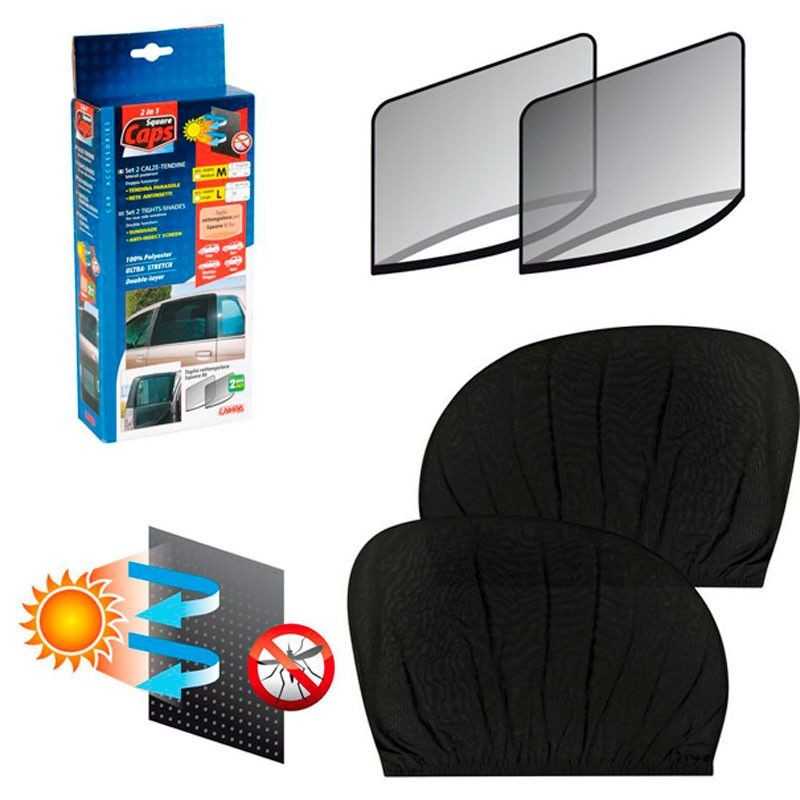 LAMPA Set of 2 square car side window sunshades LAM66895VAR